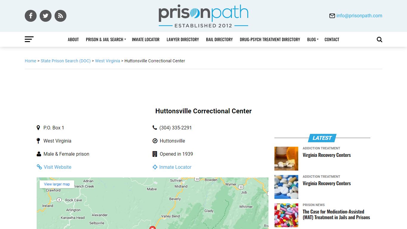 Huttonsville Correctional Center - Prison Inmate Search & Locator ...