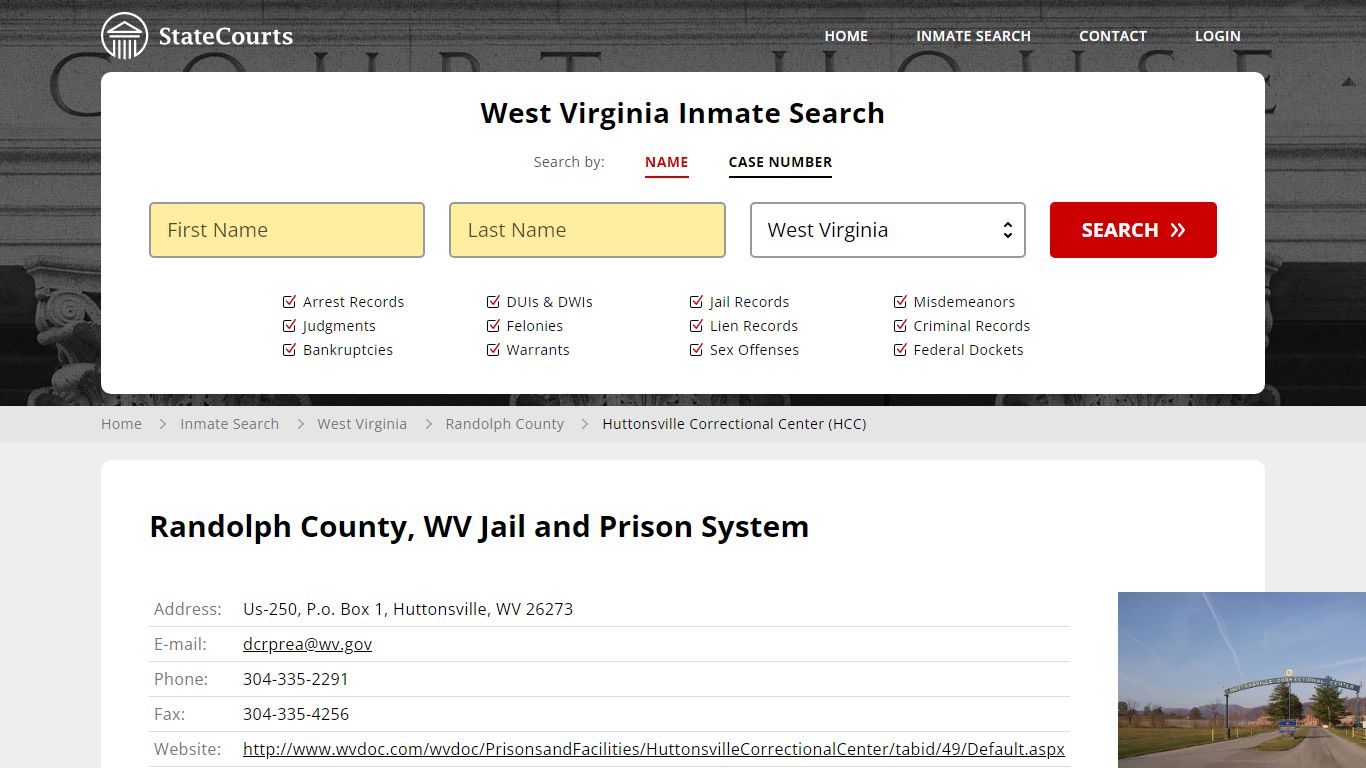 Huttonsville Correctional Center (HCC) Inmate Records Search, West ...